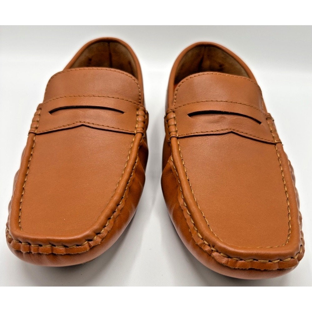 Jousen Milan Men's Penny Loafers Tan Slip On Driving Shoes Casual Size 8